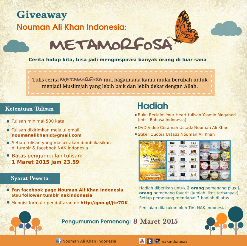 Giveaway NAK Indonesia #1: Metamorfosa – heningbanget